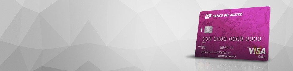 Banco del Austro &gt; Portal Tarjetas &gt; Visa &gt; Débito &gt; Pink